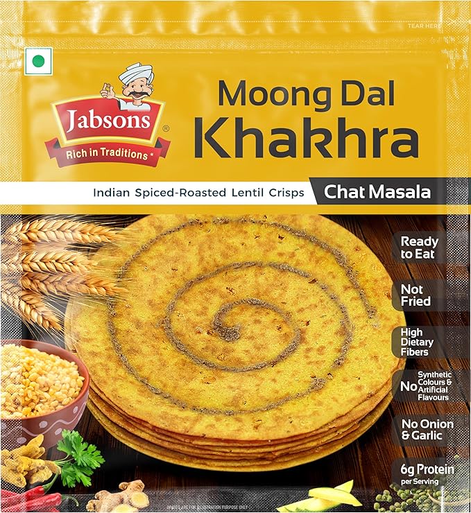 Jabsons Moong Dal Chat Masala Roasted Khakhra